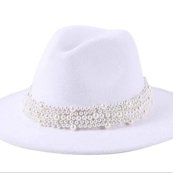 Passion of Essence Accessories - Women's Vintage Pearl Band Fedora